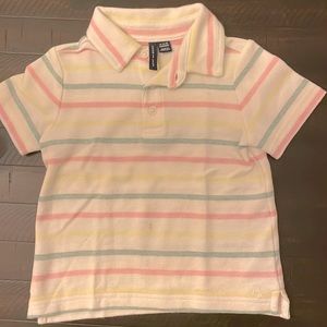 Janie and jack short sleeve collared stripe polo size 12-18 months